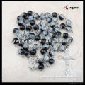 8mm Glass Round Beads Chain Rosary